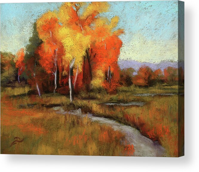 Mountain Scene Acrylic Print featuring the painting Changes by Sandi Snead