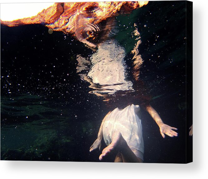 Swim Acrylic Print featuring the photograph Chasing Sirens by Gemma Silvestre