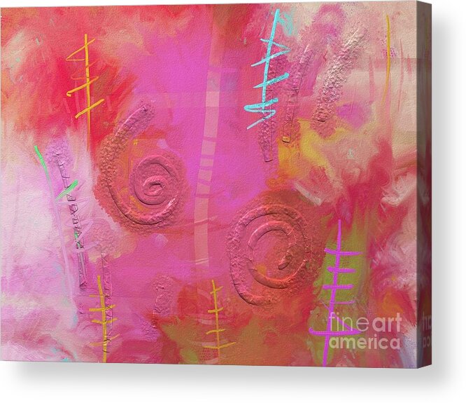 Abstract Acrylic Print featuring the digital art Chilling by Chani Demuijlder