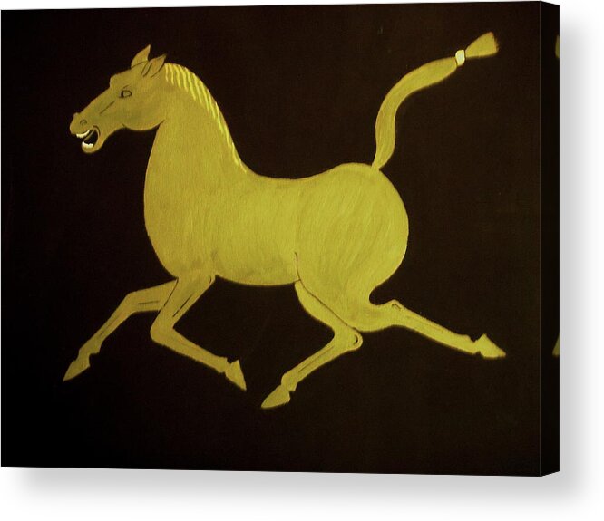 Horse Acrylic Print featuring the painting Chinese Horse by Stephanie Moore