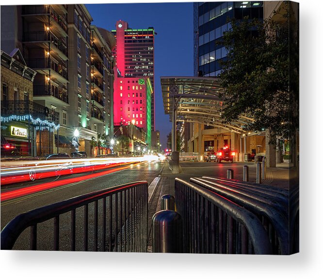 Alabama Acrylic Print featuring the photograph Christmas Colors in Mobile by Brad Boland