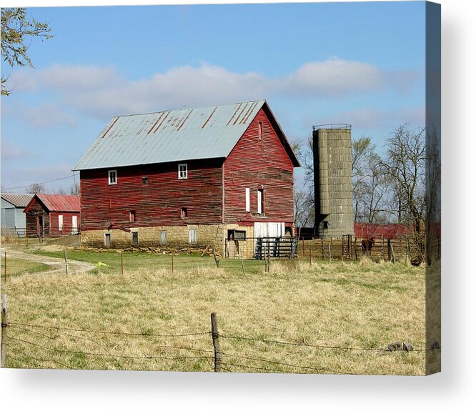 Barn Acrylic Print featuring the photograph Classic Kansas Barn by Keith Stokes