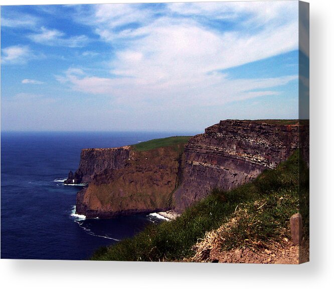 Irish Acrylic Print featuring the photograph Cliffs of Moher Aill Na Searrach Ireland by Teresa Mucha