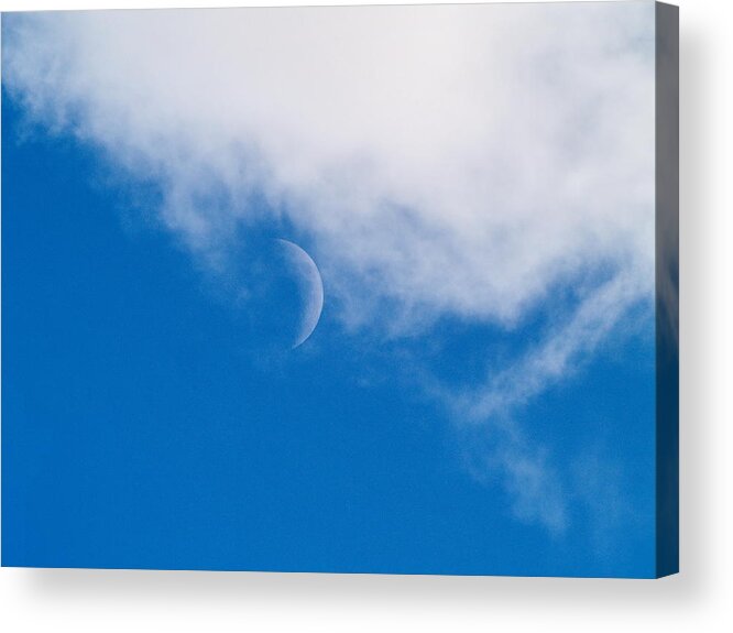 December Skies Acrylic Print featuring the photograph Cloud Catching Moon				 by Richard Thomas