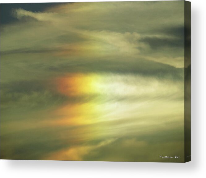 Clouds Acrylic Print featuring the digital art Clouds And Sun by Kathleen Illes