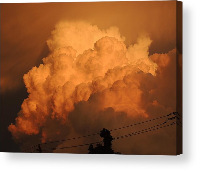 Clouds Acrylic Print featuring the photograph Clouds on Fire by Cindy Freeman