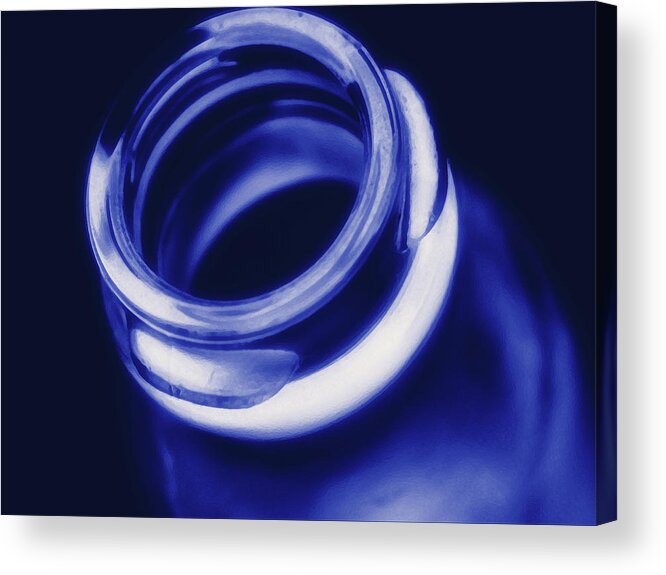 Cobalt Bottle Acrylic Print featuring the photograph Cobalt Bottle by Bonnie Bruno