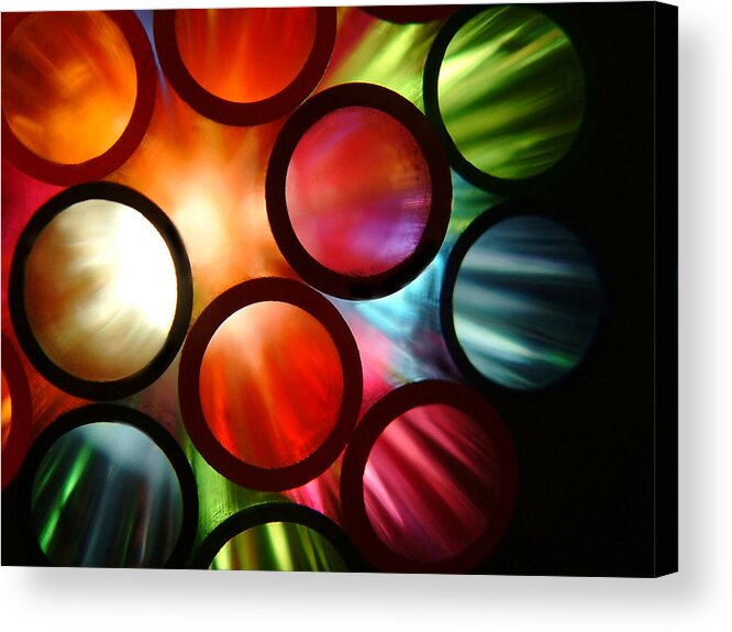 Abstract Acrylic Print featuring the photograph Color Canons by Thomas Pipia