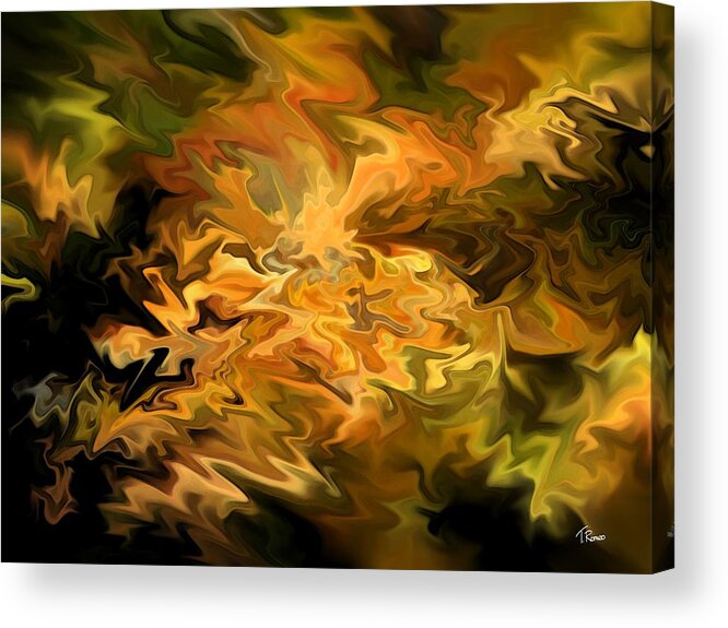 Abstract Acrylic Print featuring the digital art Color Storm by Tom Romeo