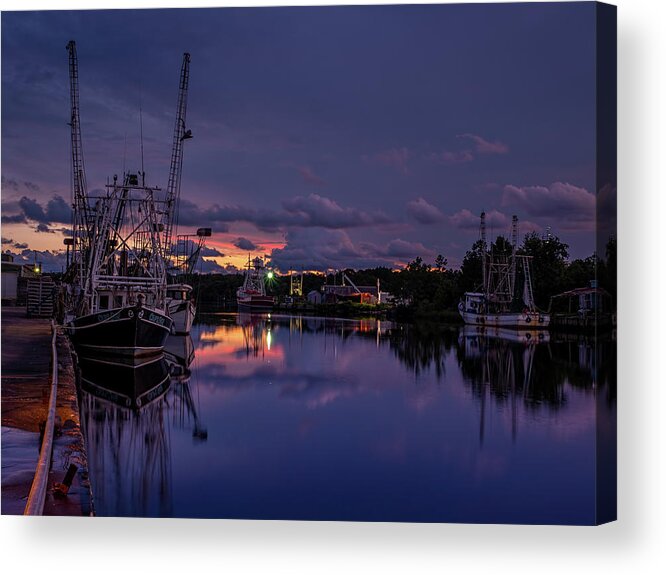 Sunset Acrylic Print featuring the photograph Colorful Bayou Sunset by Brad Boland