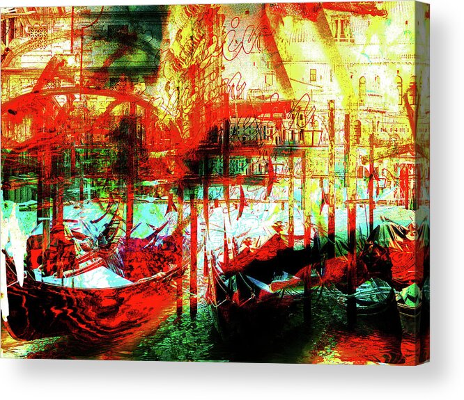 Venice Acrylic Print featuring the photograph Colorful Venice by Gabi Hampe