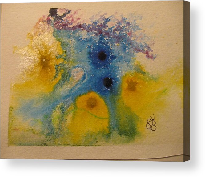 Blues Acrylic Print featuring the drawing Colourful by AJ Brown