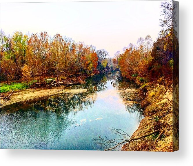 Fall Acrylic Print featuring the photograph Colours along Mill Creek by Michael Oceanofwisdom Bidwell