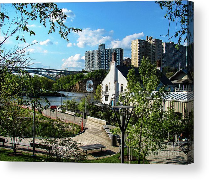 2014 Acrylic Print featuring the photograph Columbia University Boathouse by Cole Thompson