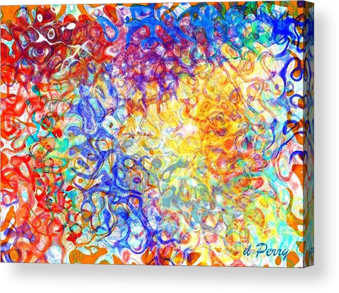 Abstract Art Acrylic Print featuring the digital art Complexities 5 by D Perry