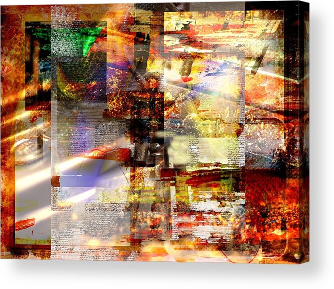 Abstract Acrylic Print featuring the digital art Complicity Of Green by Art Di