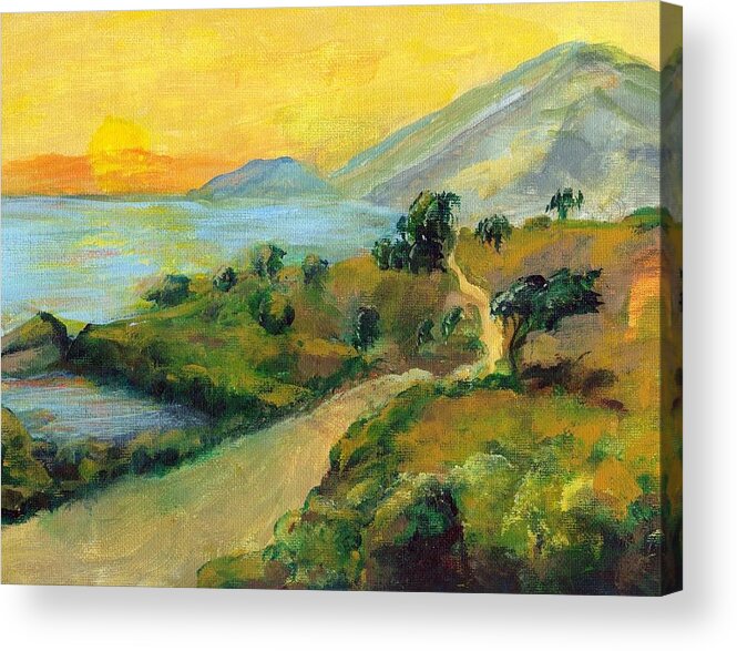 Sea Acrylic Print featuring the painting Costa Rica Sunset by Randy Sprout