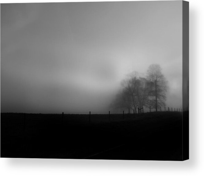 Fences Acrylic Print featuring the photograph Country Morning Vision Georgia USA by Sally Ross