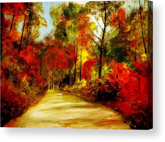 Country Roads Acrylic Print featuring the painting Country Roads by Phil Burton
