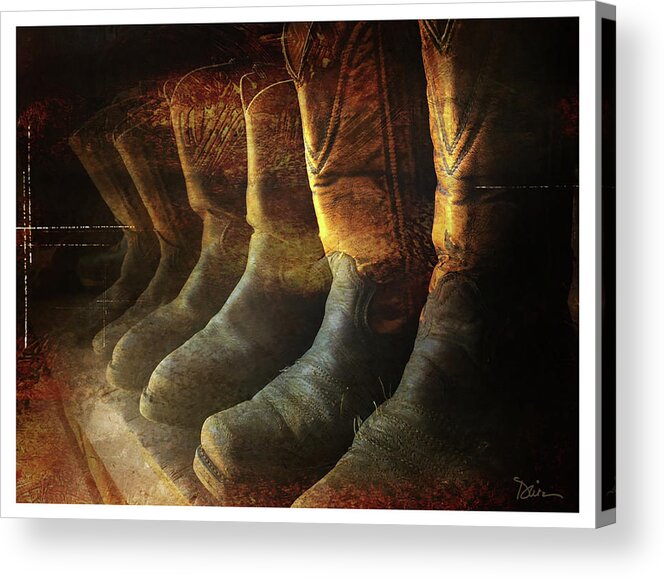 Boots Acrylic Print featuring the photograph Cowboy Boots by Peggy Dietz