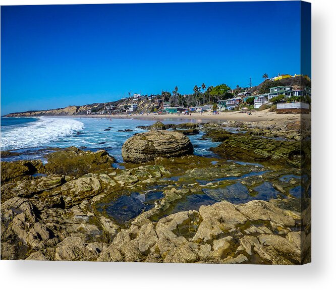 Crystal Cove Acrylic Print featuring the photograph Crystal Cove Sunny Shore by Pamela Newcomb