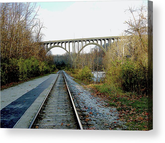 Nature Acrylic Print featuring the photograph Cuyahoga Line by Linda Carruth
