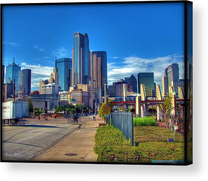 Dallas Acrylic Print featuring the photograph Dallas Skyline by Farol Tomson