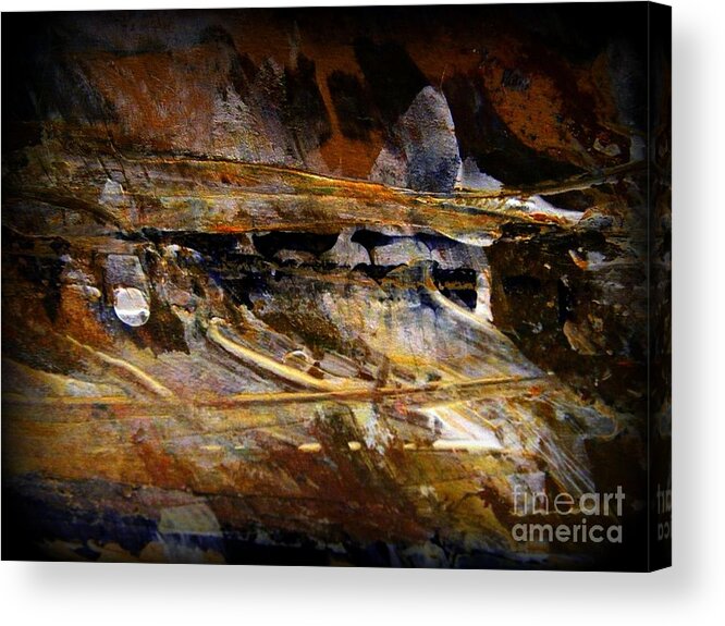 Acrylic Abstract Acrylic Print featuring the painting Deep Time by Nancy Kane Chapman