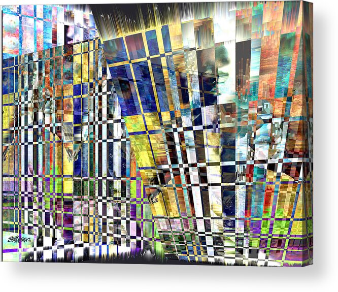 Abstract Acrylic Print featuring the digital art Desperate Reflections by Seth Weaver