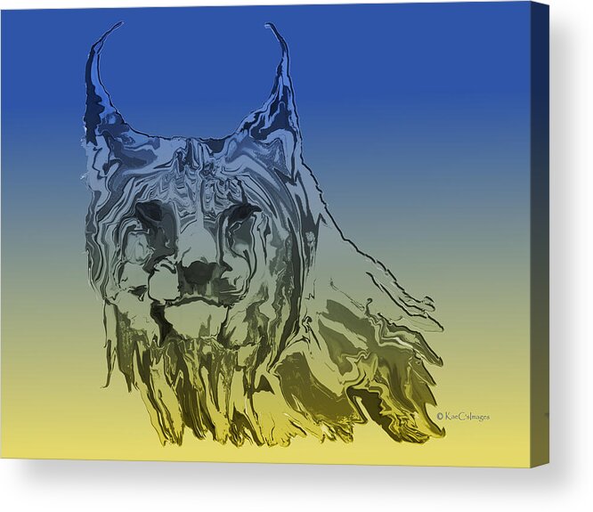 Lynx Acrylic Print featuring the digital art Montana Lynx 2 by Kae Cheatham