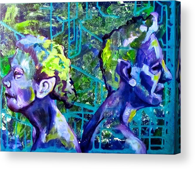 Argue Acrylic Print featuring the painting Discord by Barbara O'Toole