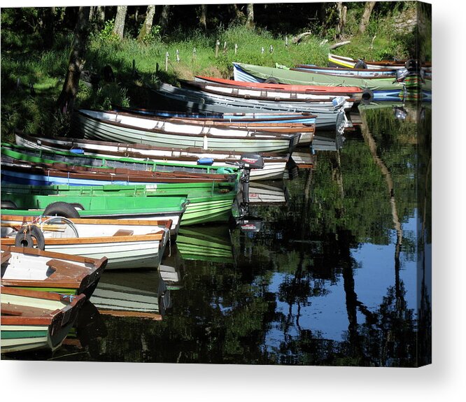 Boats Acrylic Print featuring the photograph Docked by Rebecca Wood