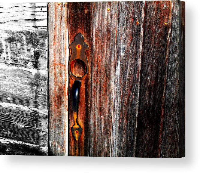 Wood Acrylic Print featuring the photograph Door to the Past by Julie Hamilton