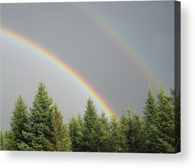 Rainbow Acrylic Print featuring the photograph Double Glory by Lori Chartier