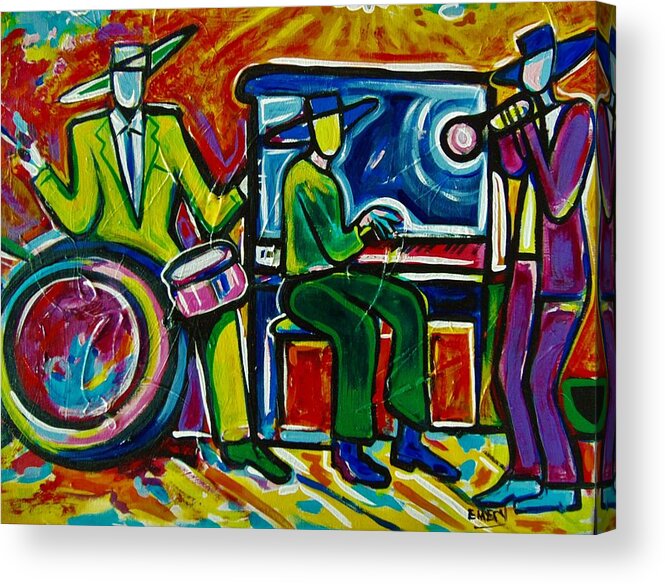 Music Acrylic Print featuring the painting Downtown by Emery Franklin