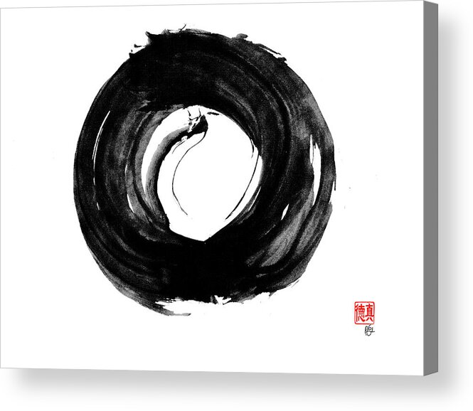 Enso Acrylic Print featuring the painting Dragon Enso by Peter Cutler