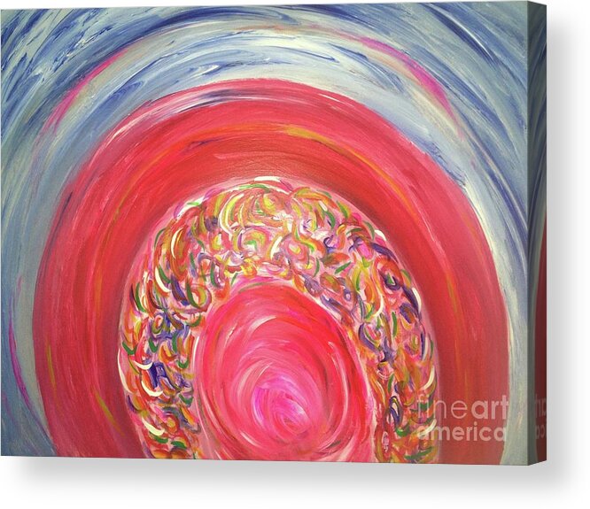 This Is An Acrylic Painting On Canvas. Acrylic Print featuring the painting Dreaming in Color by Sarahleah Hankes