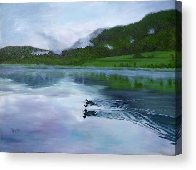 Nature Acrylic Print featuring the painting Early morning by Petra Stephens