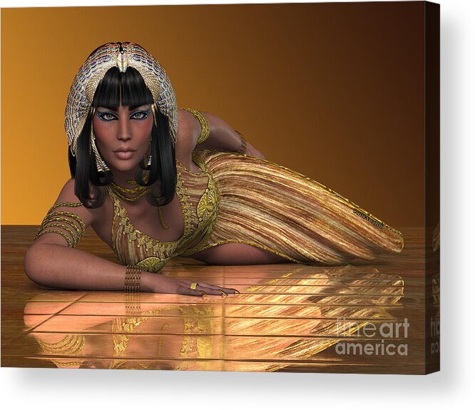 Old Kingdom Acrylic Print featuring the painting Egyptian Priestess by Corey Ford