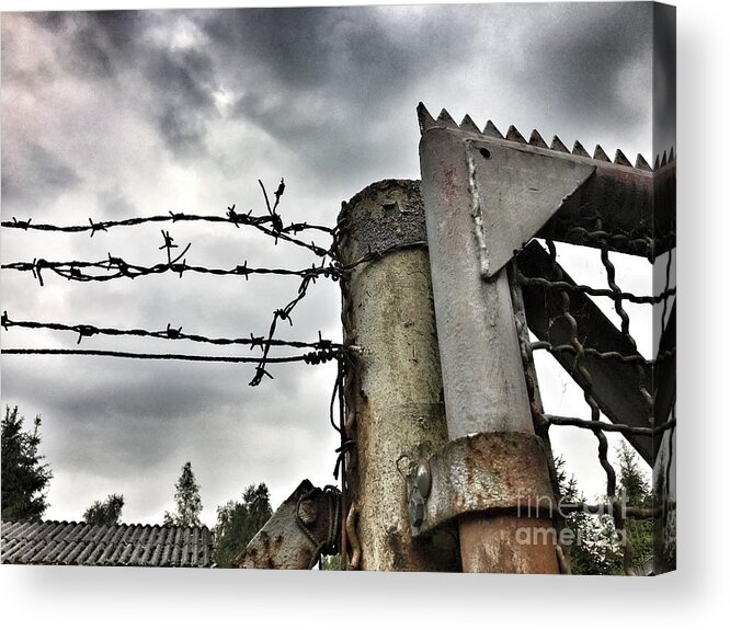 Ammunition Acrylic Print featuring the photograph Entrance to the old ammunition depot of the Belgian army by Eva-Maria Di Bella