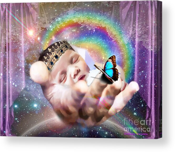 Fearfully And Wonderfully Created Hand Of God Acrylic Print featuring the digital art Fearfully and Wonderfully Created by Dolores Develde