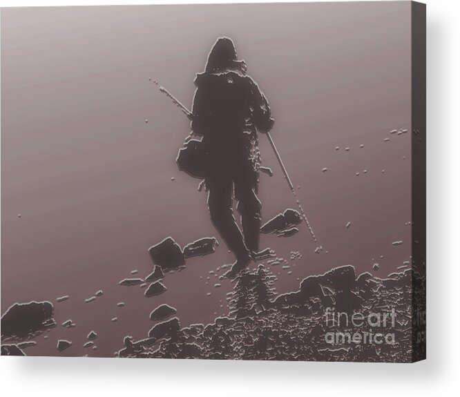 Fisherman Acrylic Print featuring the photograph Fisherman by Charlie Cliques