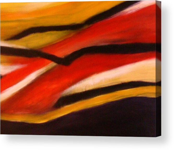 Abstract Color Acrylic Print featuring the painting Flight3 by Joseph Ferguson