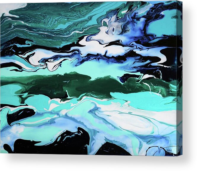 Abstract Acrylic Print featuring the painting FLORIDA GALLERY ABSTRACT No.7 by Carole Sluski