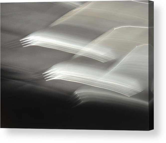 Abstract Acrylic Print featuring the photograph Fly From The Darkness by Denise Clark