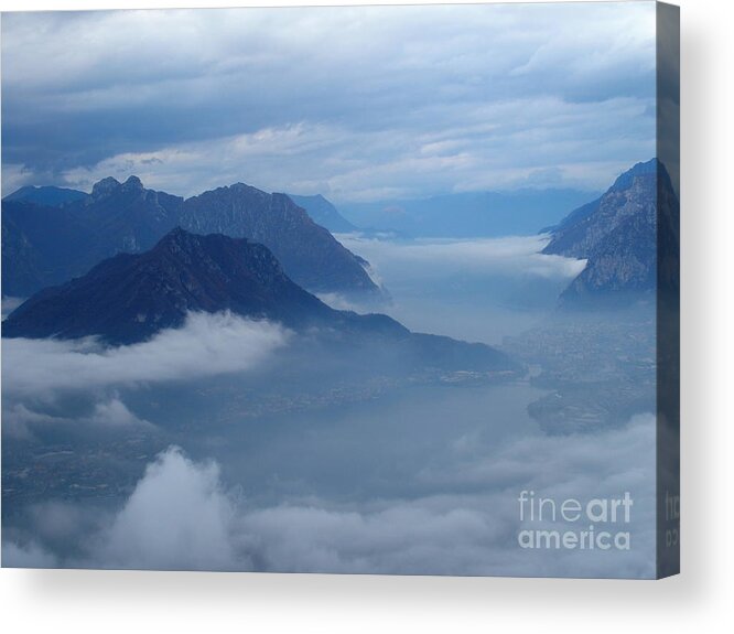 Fog Acrylic Print featuring the photograph Fog and Clouds by Riccardo Mottola