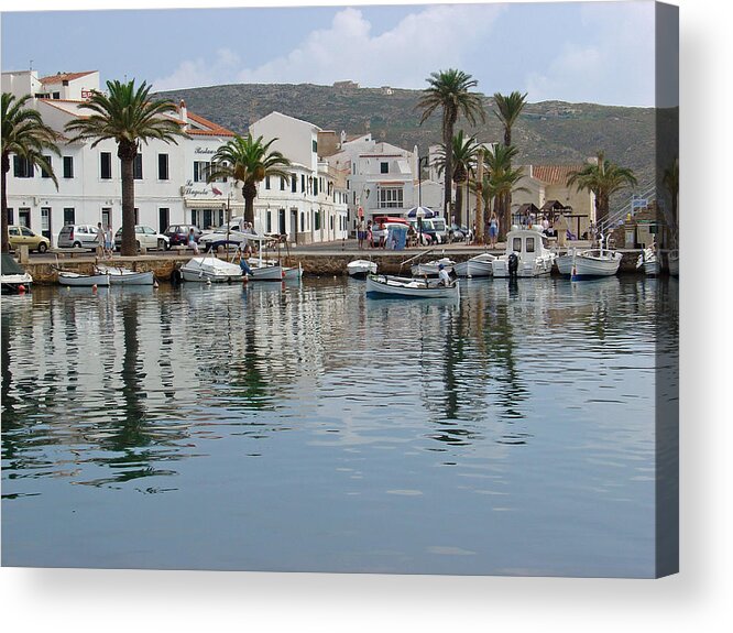 Europe Acrylic Print featuring the photograph Fornells Harbour, Menorca by Rod Johnson