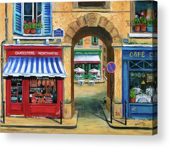 French Butcher Shop Acrylic Print by Marilyn Dunlap