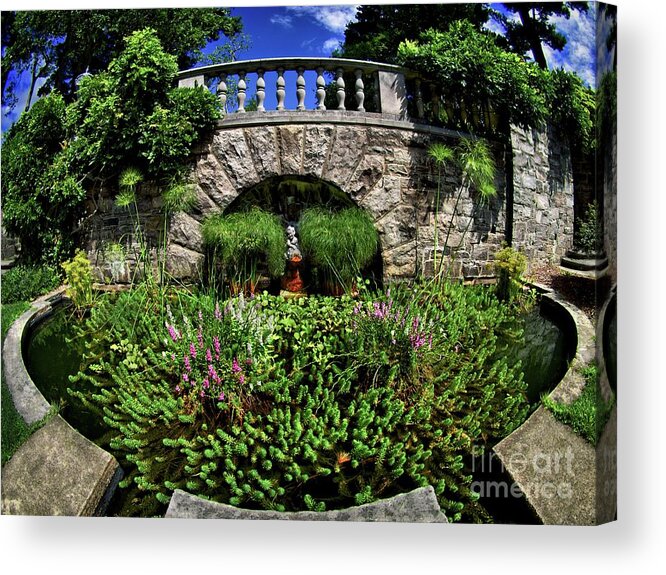 View Acrylic Print featuring the photograph Garden Pond by Mark Miller