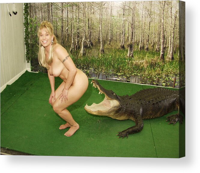 Www.naturesexoticbeauty.com Acrylic Print featuring the photograph Gator Bites by Lucky Cole